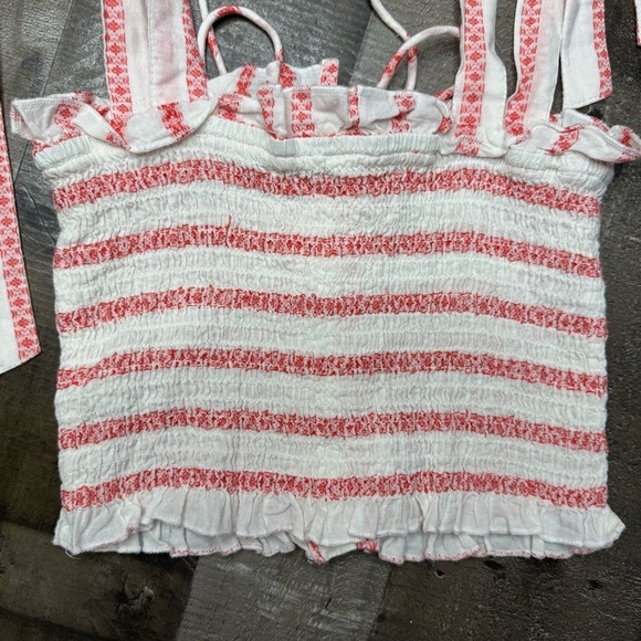 Free People Pink and White Crop Top - Picture 7 of 14